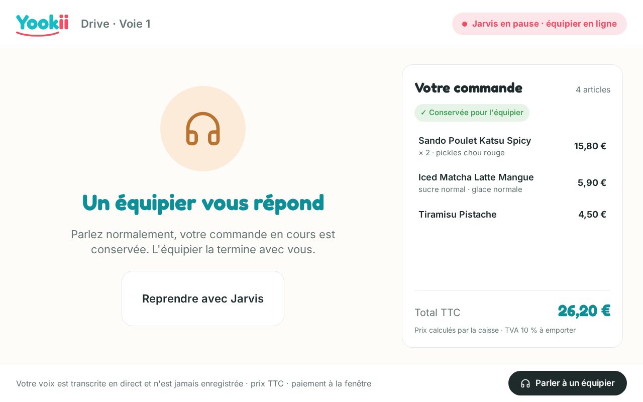 Écran D07 : Un équipier répond