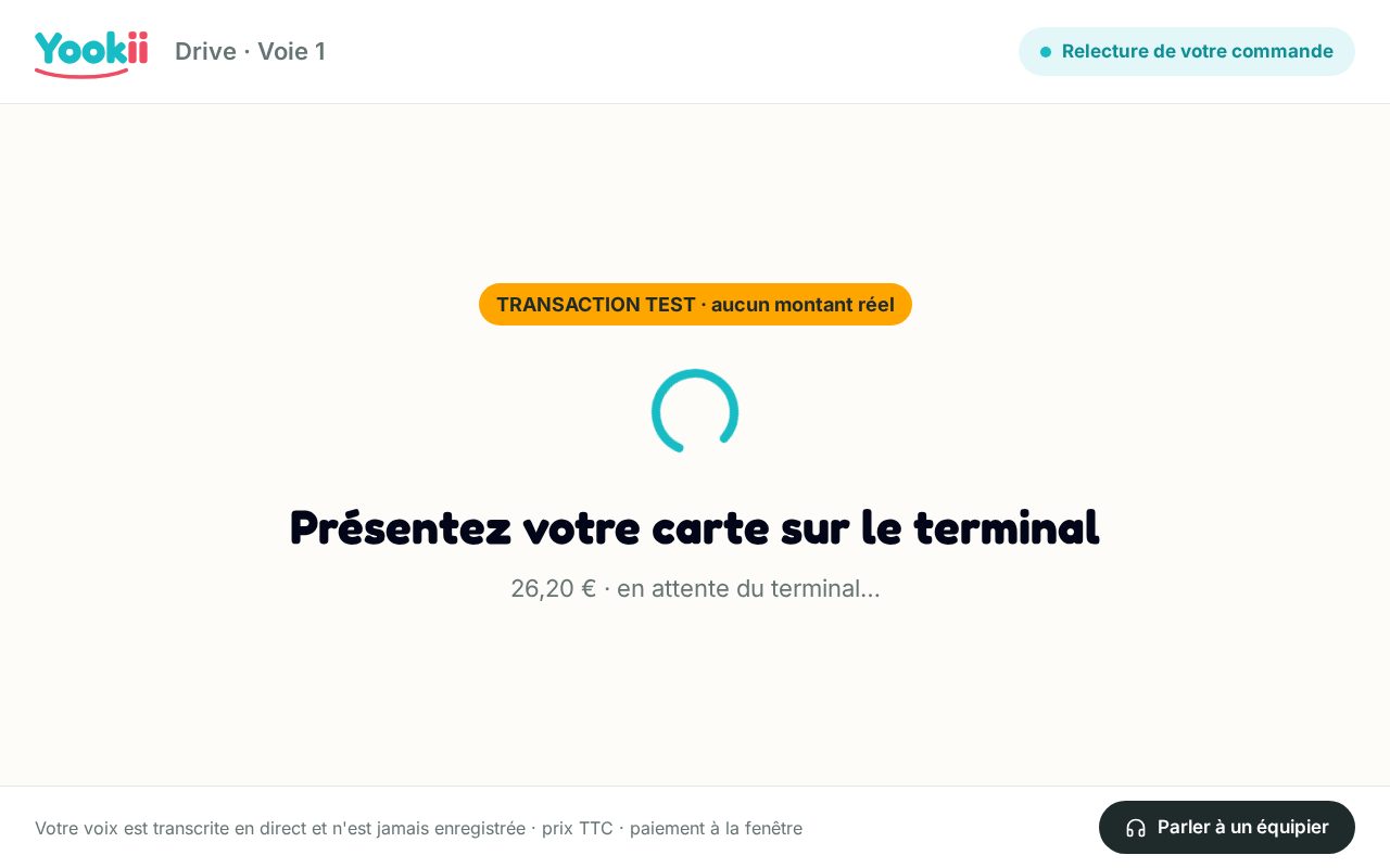 Écran E06 : Paiement en cours